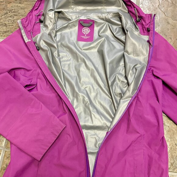 REI Co-op PURPLE WOMENS S Rain Jacket Lightweight Hooded Outdoor Coat - Picture 4 of 6